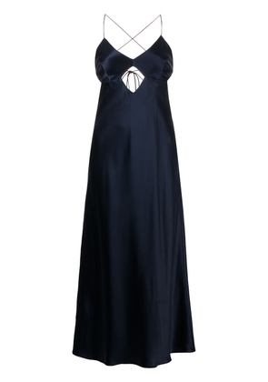 Michelle Mason cut-out detail midi dress - Blue