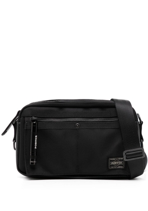 Porter-Yoshida & Co. logo-patch shoulder bag - Black