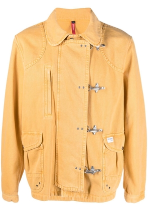 Fay clip-fastening denim jacket - Orange