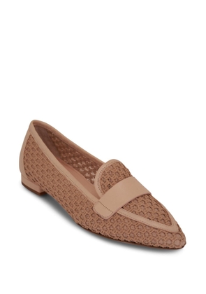 AGL Blanca pointed-toe leather loafers - Neutrals