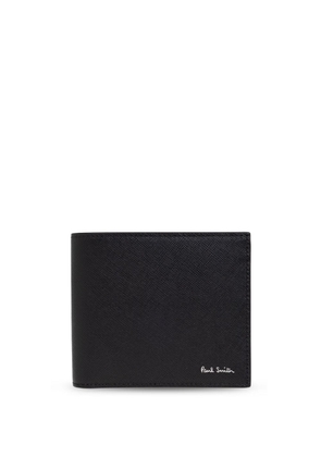 Paul Smith logo-stamp leather wallet - Black