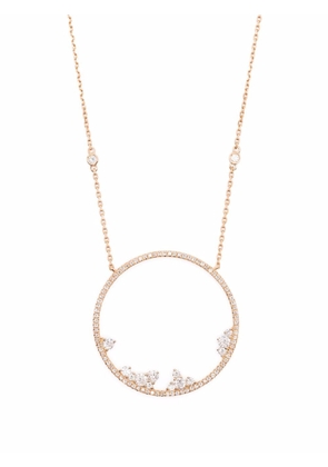 Djula 18kt rose gold circle point diamond necklace - Pink