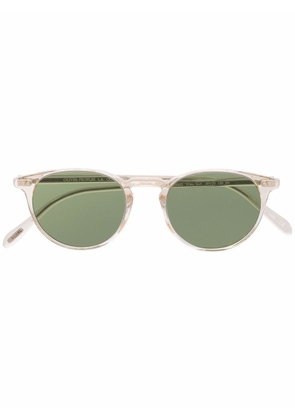 Oliver Peoples green-tinted round-frame sunglasses - Neutrals