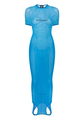 Jean Paul Gaultier x Shayne Oliver mesh maxi dress - Blue
