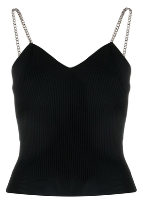 Michael Kors chain-strap knitted top - Black