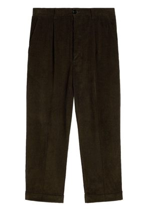 AMI Paris Carrot cotton cropped trousers - Brown