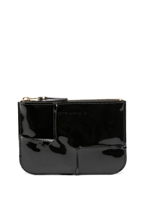 Comme Des Garçons Wallet logo-debossed leather wallet - Black