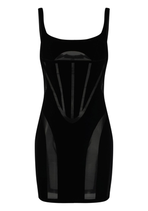 Wolford x Wolford semi-sheer panelled minidress - Black