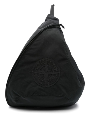 Stone Island Compass-patch sling backpack - Black