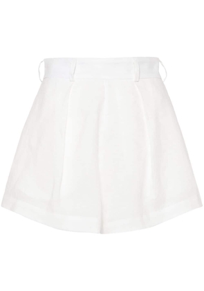Ana Radu high-waist linen shorts - White