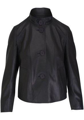 Akris Punto single-breasted leather jacket - Black