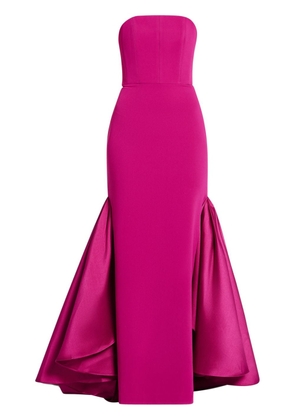 Solace London Jodi draped strapless gown - Pink