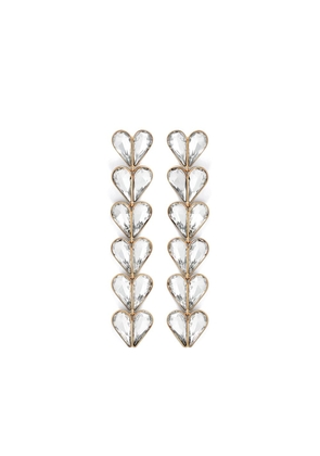 AREA Heart Drop crystal earrings - Gold