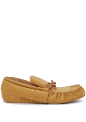 JW Anderson corduroy moccasin loafers - Yellow