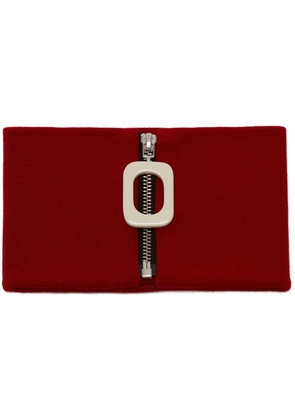 JW Anderson zip-up knitted neckband - Red
