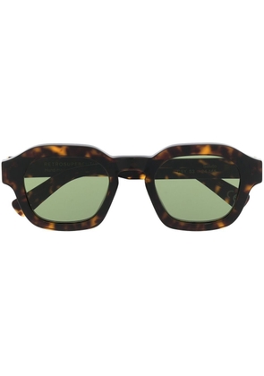 Retrosuperfuture green-tined round-frame sunglasses - Brown
