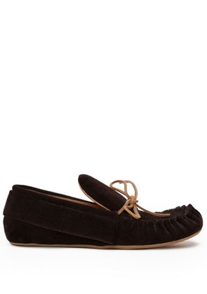 JW Anderson corduroy moccasin loafers - Brown