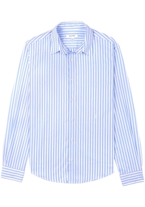 Sporty & Rich logo-embroidered striped shirt - Blue
