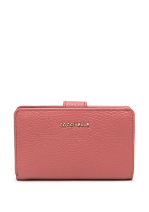Coccinelle Metallic Soft leather wallet - Pink