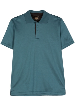 Moorer Ronald cotton polo shirt - Blue