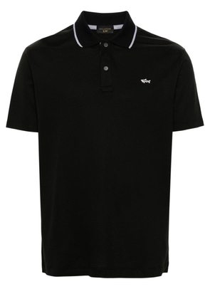 Paul & Shark logo-patch polo shirt - Black