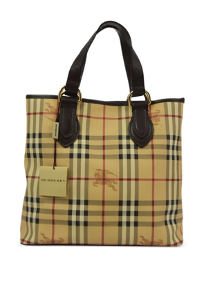 Burberry Pre-Owned 1990-2000s Haymarket Check tote bag - Neutrals