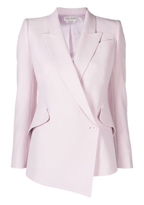 Alexander McQueen asymmetric single-breasted blazer - Pink