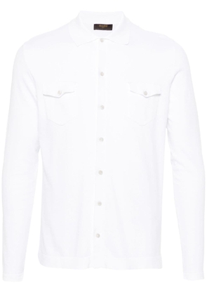 Moorer Jamison knitted shirt - White