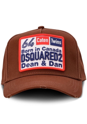 Dsquared2 logo-patch cotton cap - Brown