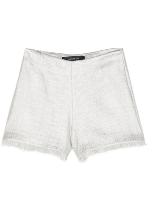 Federica Tosi high-waist tweed shorts - Silver