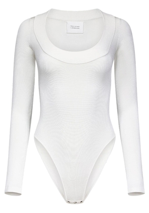 Galvan London Sasha boat-neck bodysuit - White
