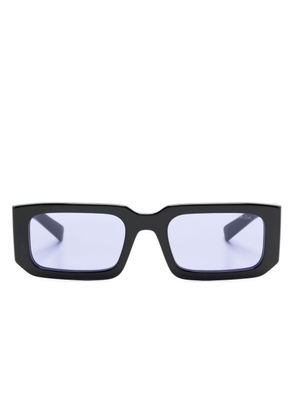 Prada Eyewear logo-lettering rectangle-frame sunglasses - Black