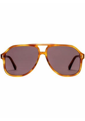 Gucci Eyewear navigator-frame sunglasses - Brown