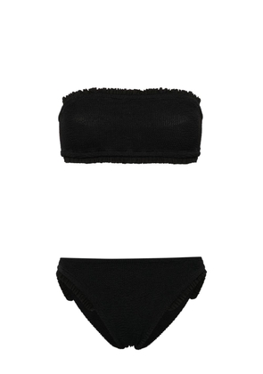 Hunza G Tracey ruffle-trim bikini set - Black