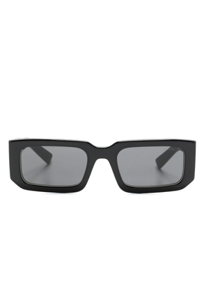 Prada Eyewear logo-lettering rectangle-frame sunglasses - Black