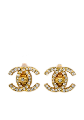 CHANEL Pre-Owned 1996 CC turn-lock clip-on earrings - Gold