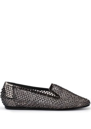 Le Silla Gilda crystal-embellished slippers - Black