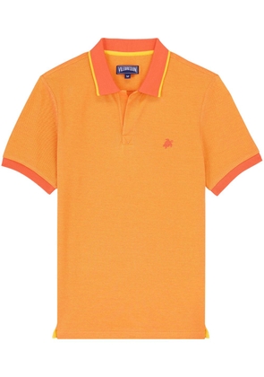 Vilebrequin logo-embroidered organic cotton polo shirt - Yellow