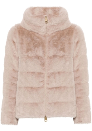 Herno faux-fur zipped jacket - Neutrals
