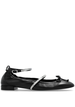 Stuart Weitzman Stefanie leather ballerina shoes - Black