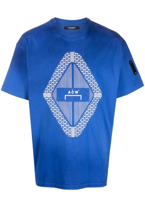 A-COLD-WALL* Gradient logo-print T-shirt - Blue