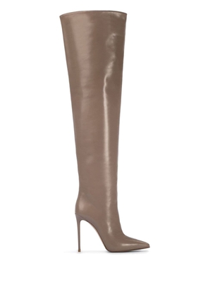 Le Silla Eva 120mm thigh-high leather boots - Brown