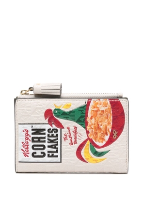 Anya Hindmarch Corn Flakes leather wallet - White