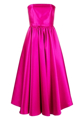 Blanca Vita loop-detail pleated dress - Pink