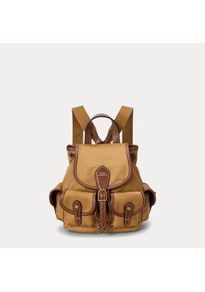 Leather-Trim Twill Bellport Backpack