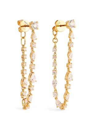 Anita Ko Yellow Gold And Diamond Loop Earrings