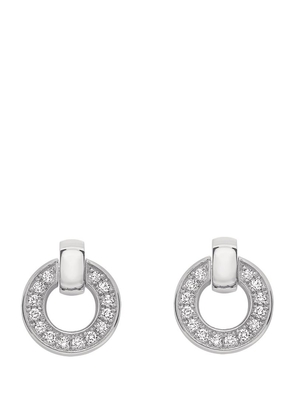 Boodles White Gold And Diamond Roulette Flip Earrings