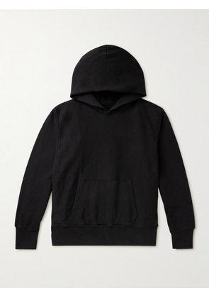 Les Tien - Garment-Dyed Cotton-Jersey Hoodie - Men - Black - XS