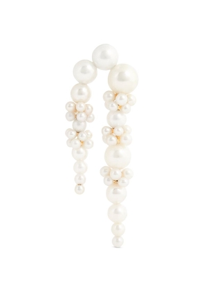 Sophie Bille Brahe Yellow Gold And Pearl Palais De Nuit Single Left Earring
