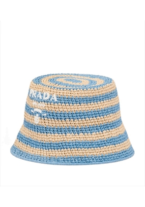 Prada Striped Crochet Bucket Hat